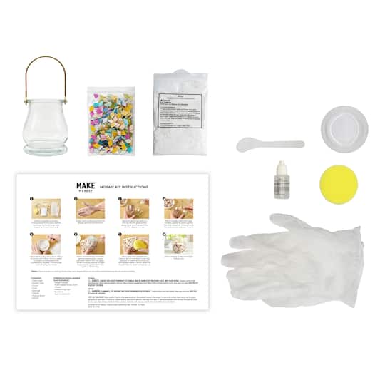 3.75" Glass Vase Pastel Mosaic Kit by Make Market®